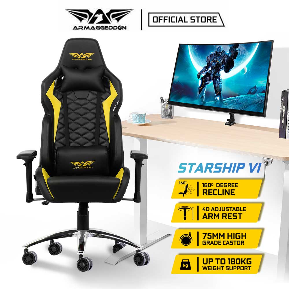 Armaggeddon Starship VI Premium PU Leather Ultimate Gaming Chair | Cold-Cure Moulded Foam | 2 Year Warranty