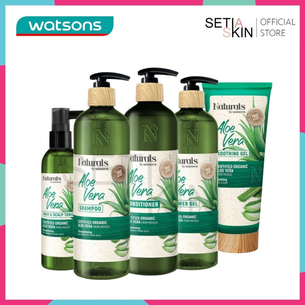 Naturals by WATSONS Aloe Vera - Shampoo/ Conditioner/ Shower Gel/ Hair and  Scalp Tonic/ Deodorant Spray | Shopee Malaysia