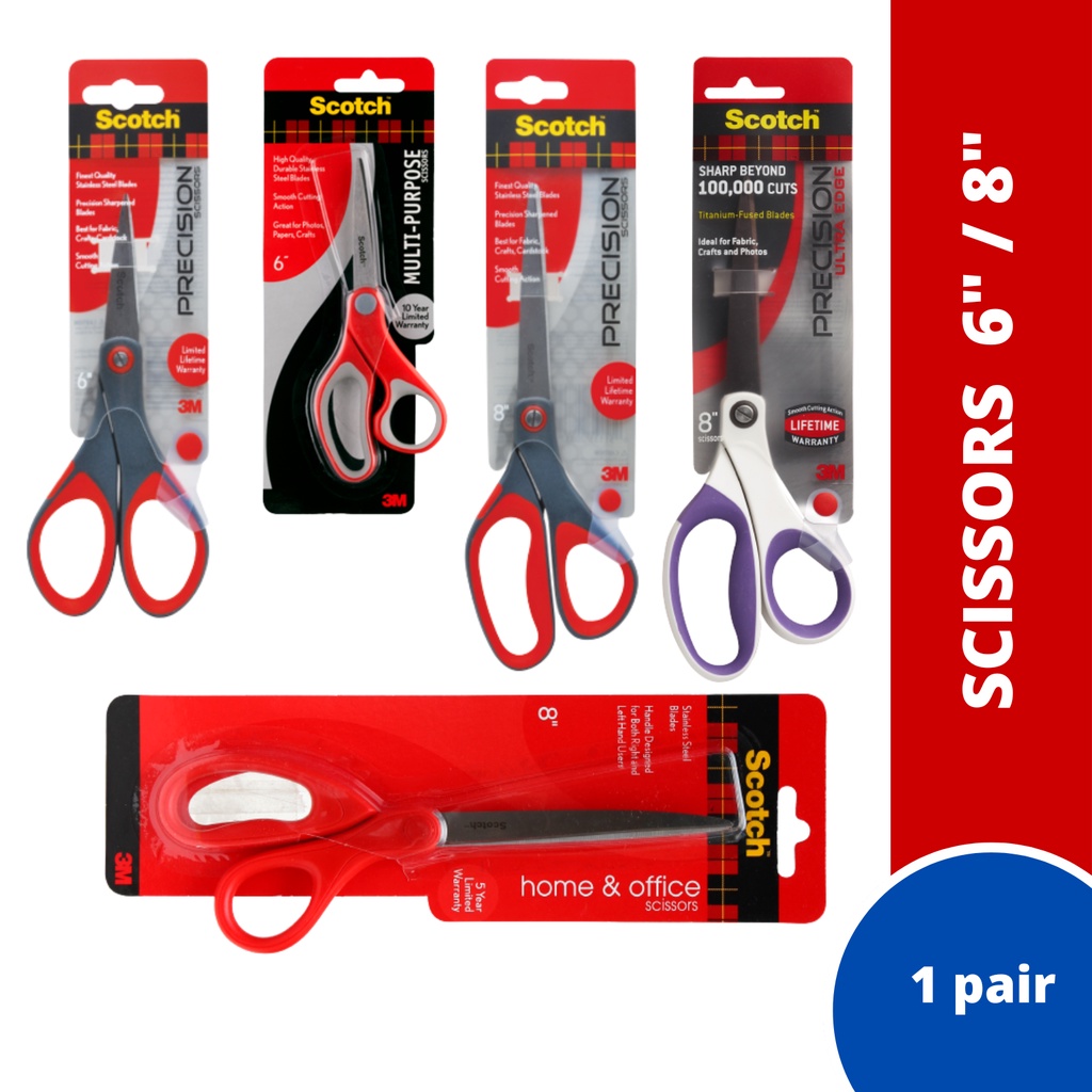 3M Scotch Scissors 6"/8" (1 pair) Shopee Malaysia