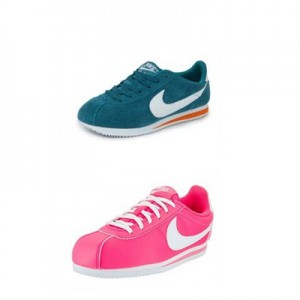 nike cortez blue pink