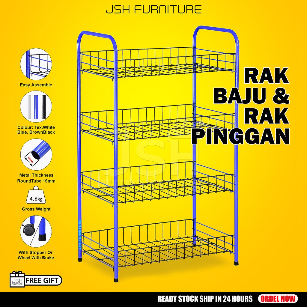 Multipurpose Rack JSH R28 Kitchen Rack Kitchen Organizers Storage