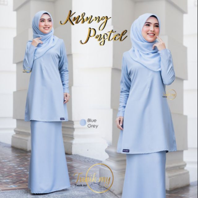  Baju  kurung pastel  terdapat 5 pilihan warna  pastel  yang 