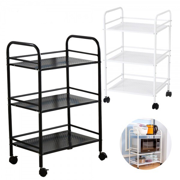 Free Shipping Jkr004 3 Tier Multipurpose Stainless Steel Oven Kitchen Rack With Wheels Shopee Malaysia