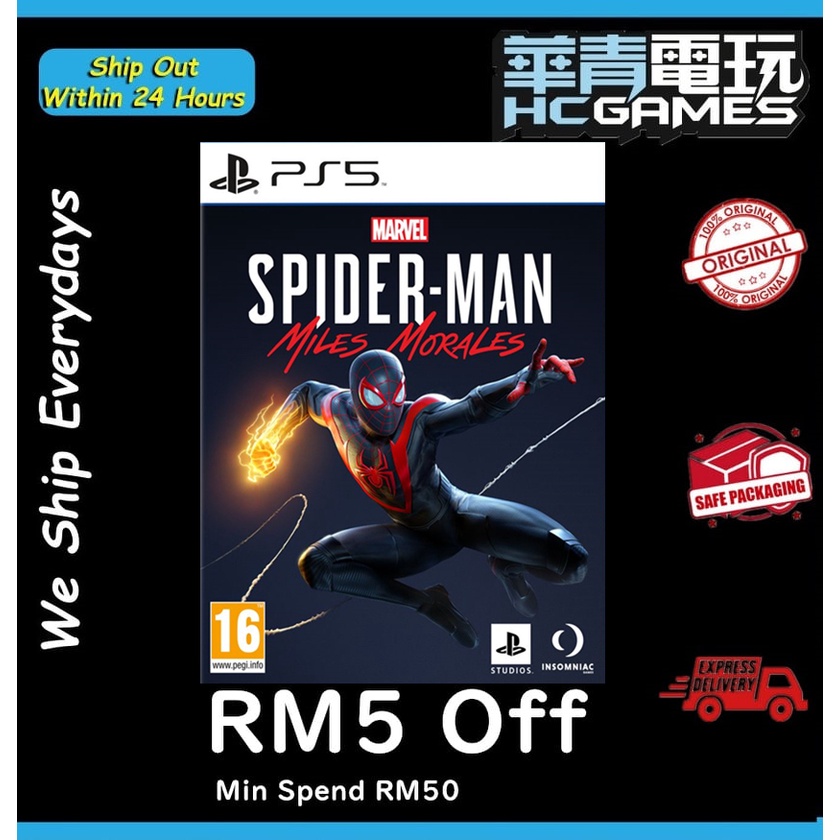 PS5 Marvel SpiderMan Miles Morales (English-Disc-New Seal) SpiderMan 2 / Spider  Man 2 / 漫威蜘蛛侠 迈尔斯·莫拉莱斯 | Shopee Malaysia
