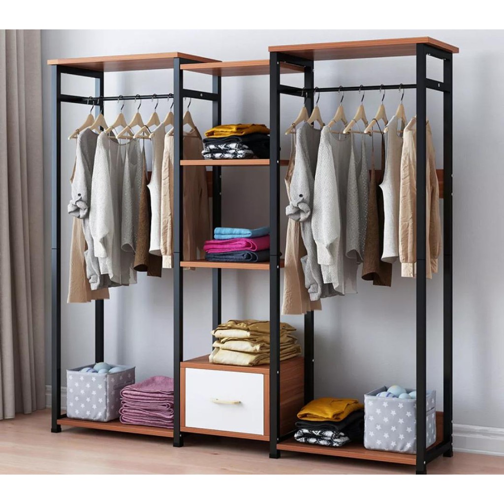 NEW ARRIVAL Large Capacity Clothes Rack Simple Wardrobe Creative ...