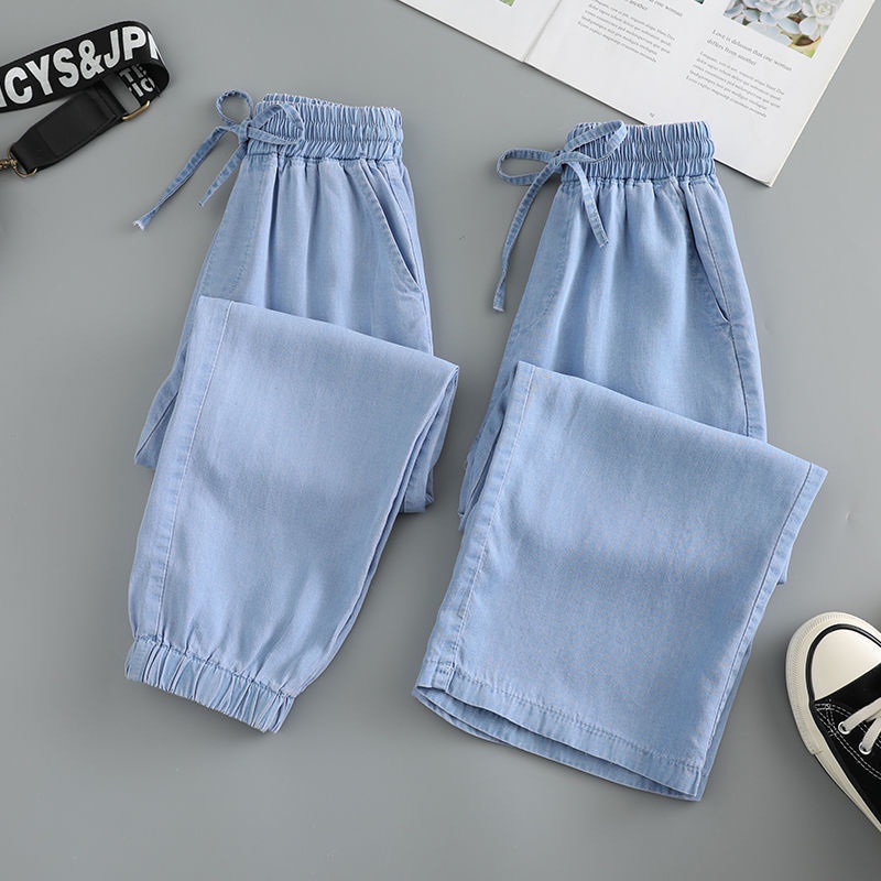 Fashion kids Girls  pants summer thin mosquito pants loose casual pants lanterns pants wide leg ice silk jeans