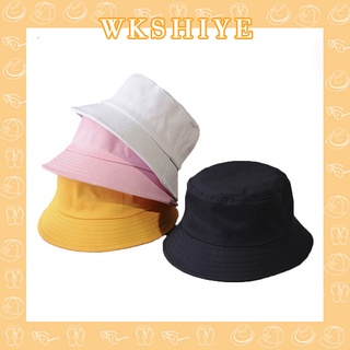 Fashion Cotton Solid color Bucket Hat Women Outdoor Sunscreen Simple Fisherman's Hat
