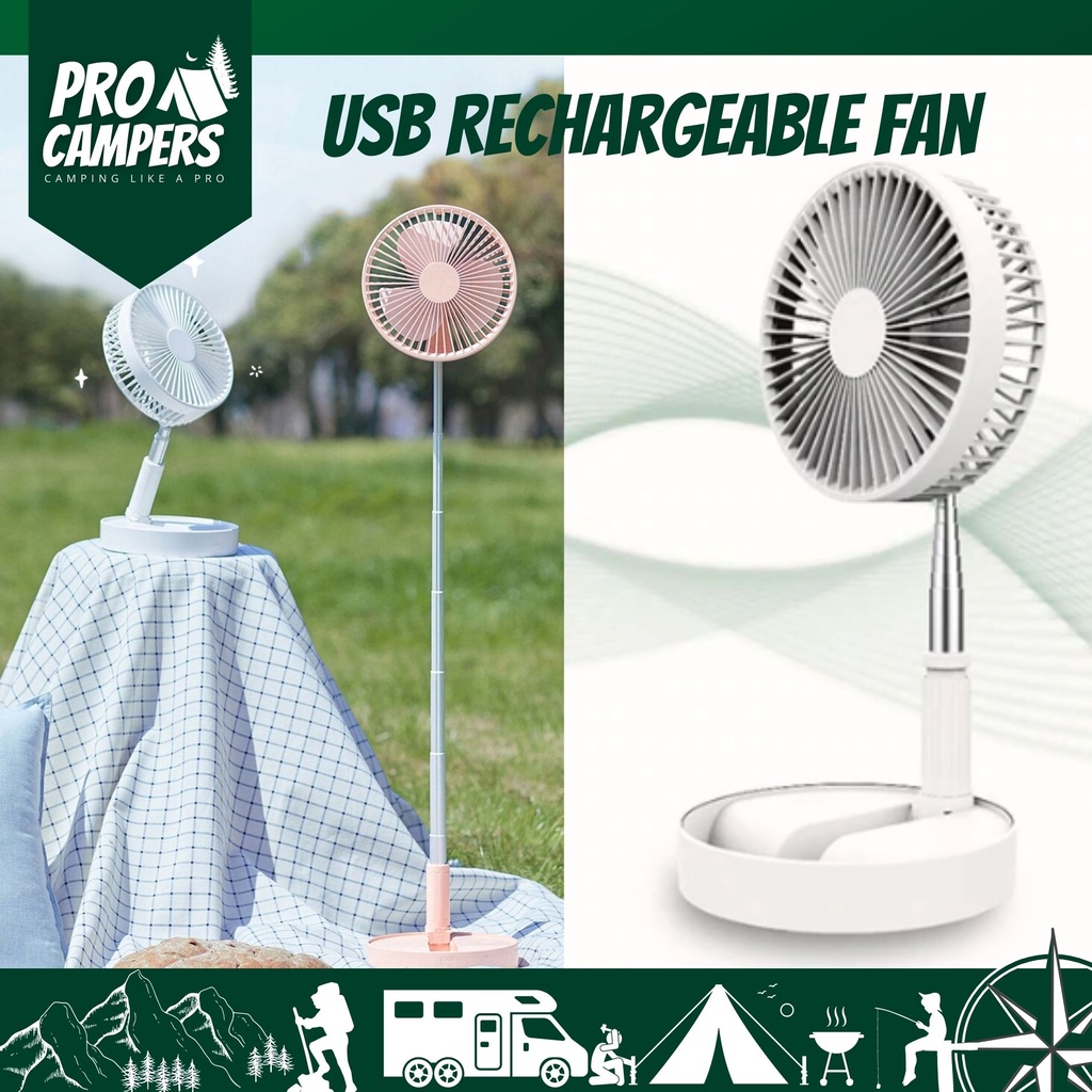 NEW 3 Speed USB Mini Portable Fan Floor Standing Foldable Rechargeable