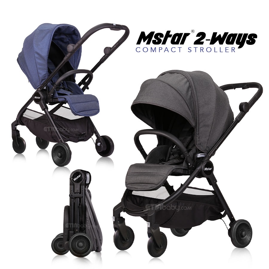 Stroller two way outlet facing