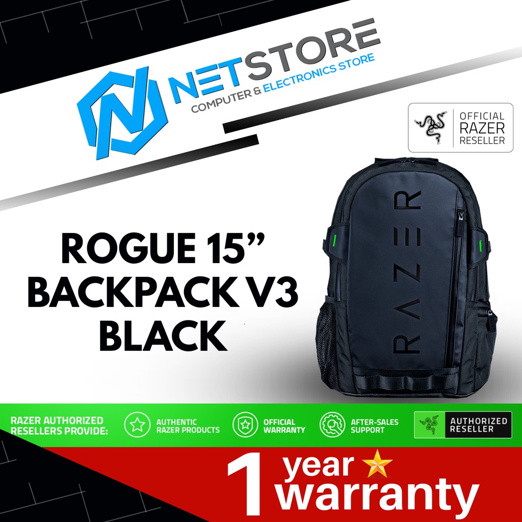 Razer Rogue 15 Laptop Backpack V3 Black Rc81 0000 Shopee Malaysia