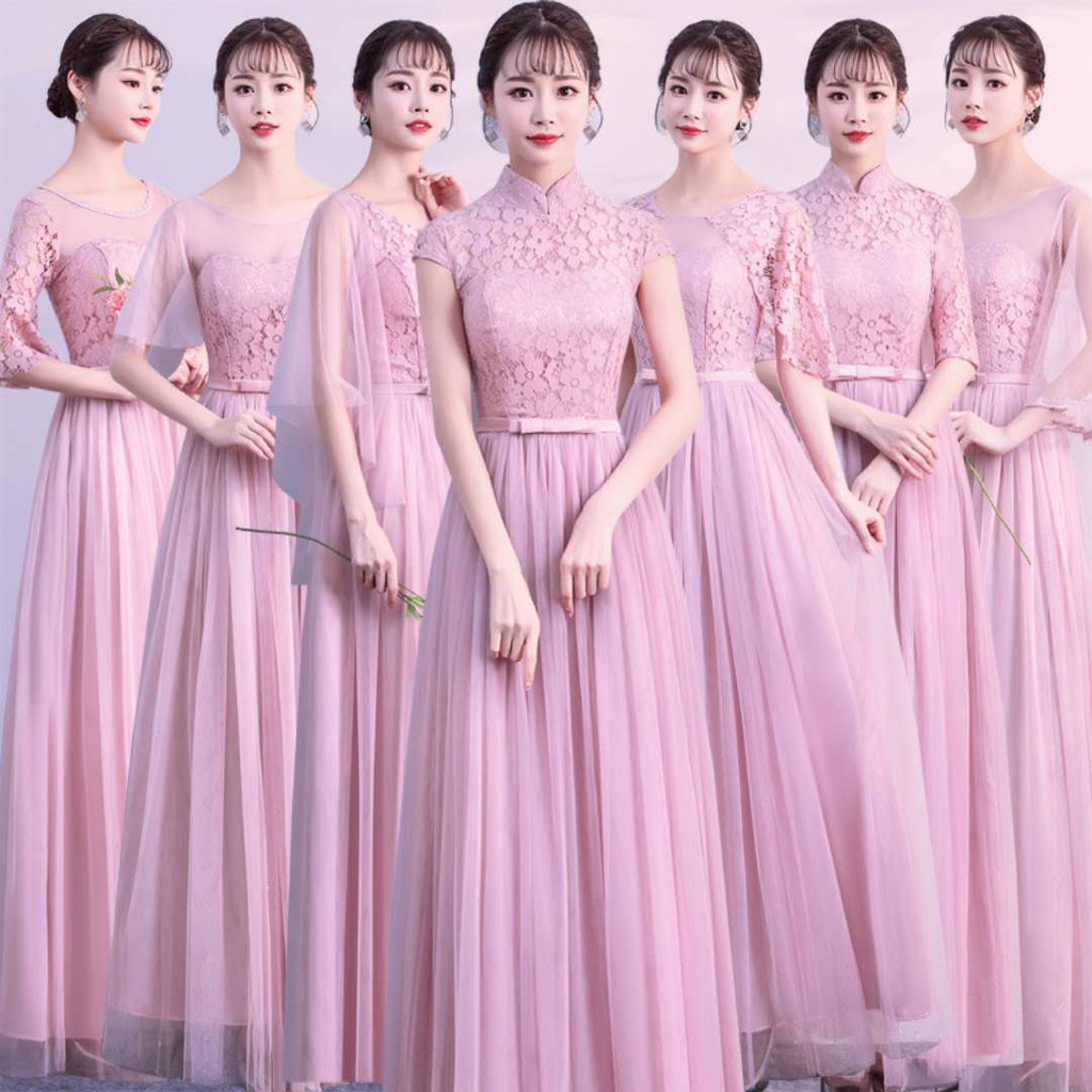 bridesmaid gown pink