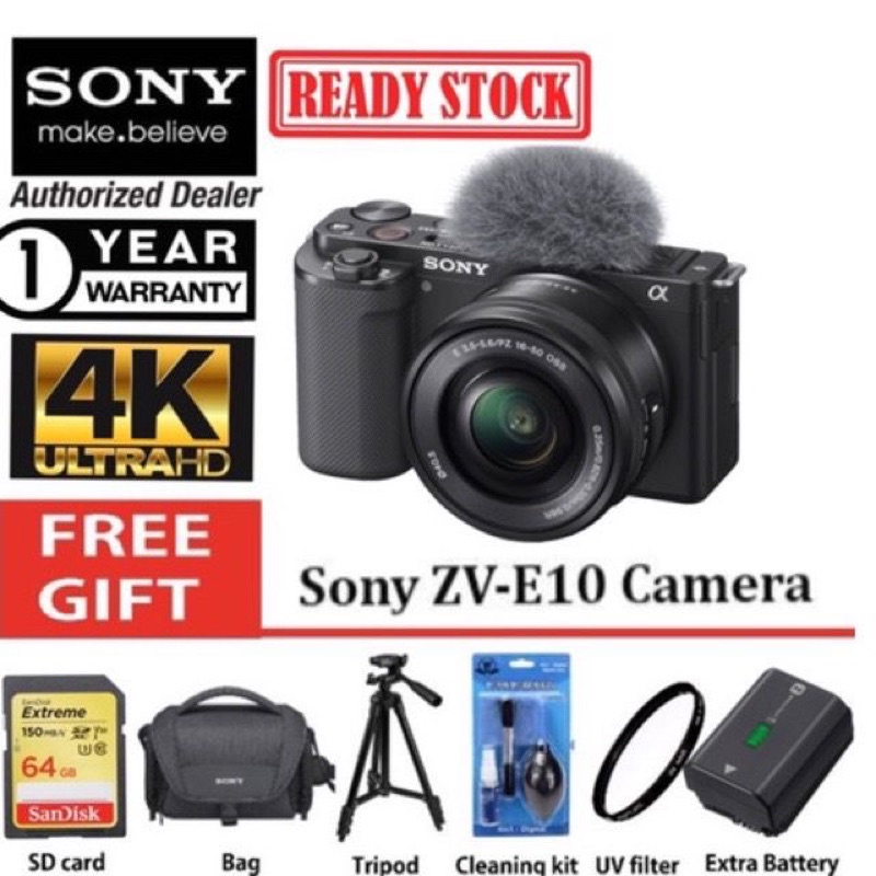 (READY STOCK)Sony ZV-E10 16-50mm kit original sony malaysia 15 months ...