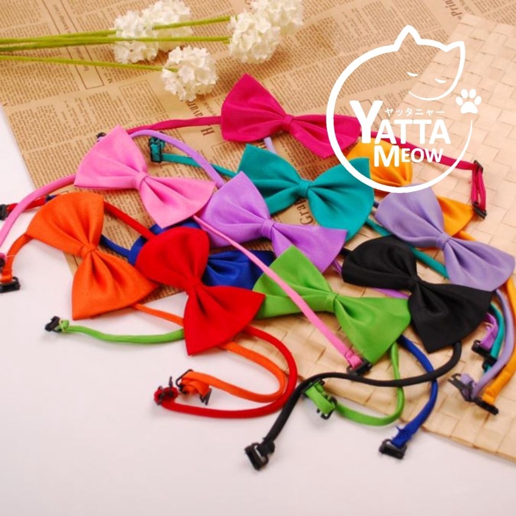 Colourful Bow Tie Ribbon Cat/Dog/Pet Collar 34-44CM Adjustable Collar Kolar Reben Kucing 猫咪绅士丝带项圈