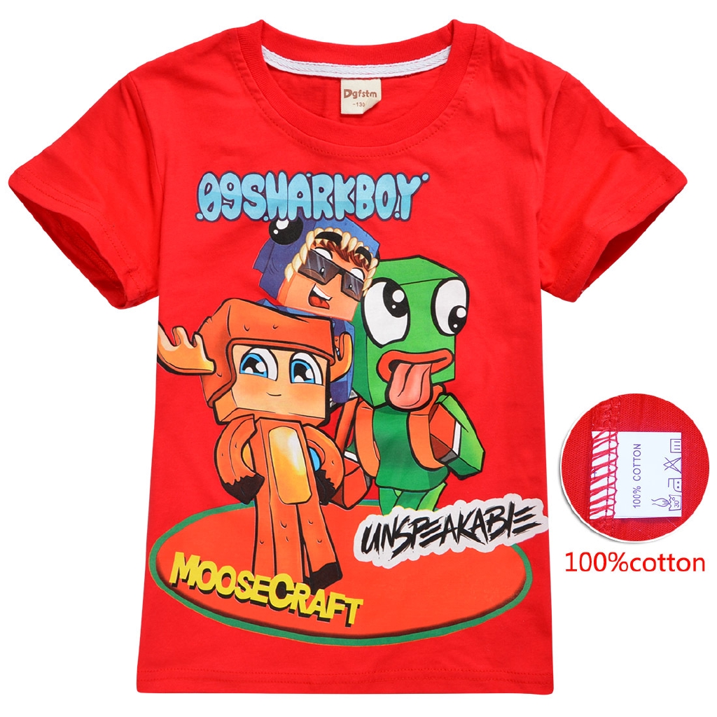 Tngstore Unspeakable Moosecraft Short Sleeve T Shirt Tops For Girl And Boy Shopee Malaysia - tngstore t shirt roblox top short sleeve boy girl