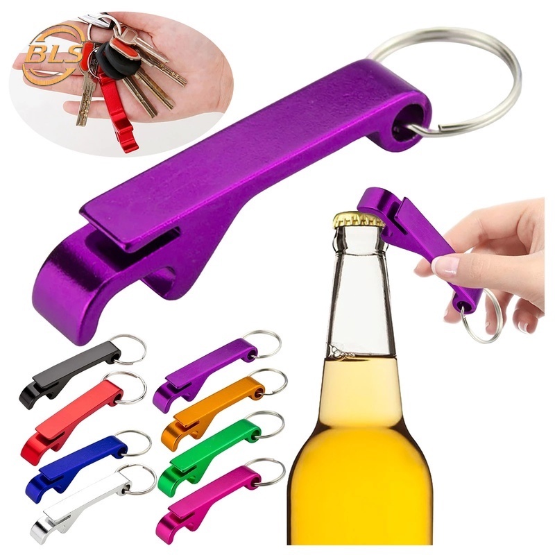 [Random Color] 1Pcs Aluminum Portable Can Opener/ 4 In 1 Mini Pocket Keychain Ring Birthday Party Supplies