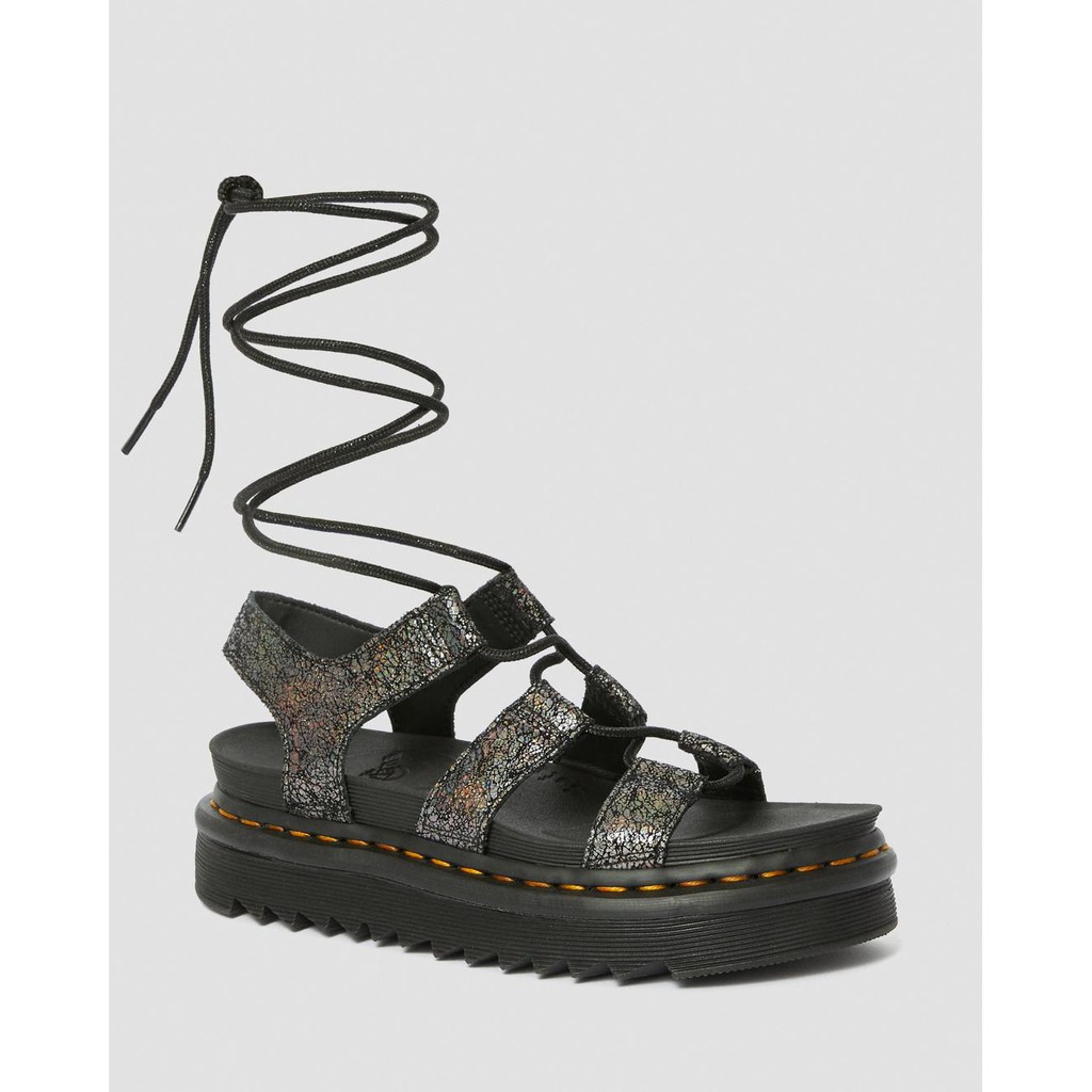 iridescent gladiator sandals
