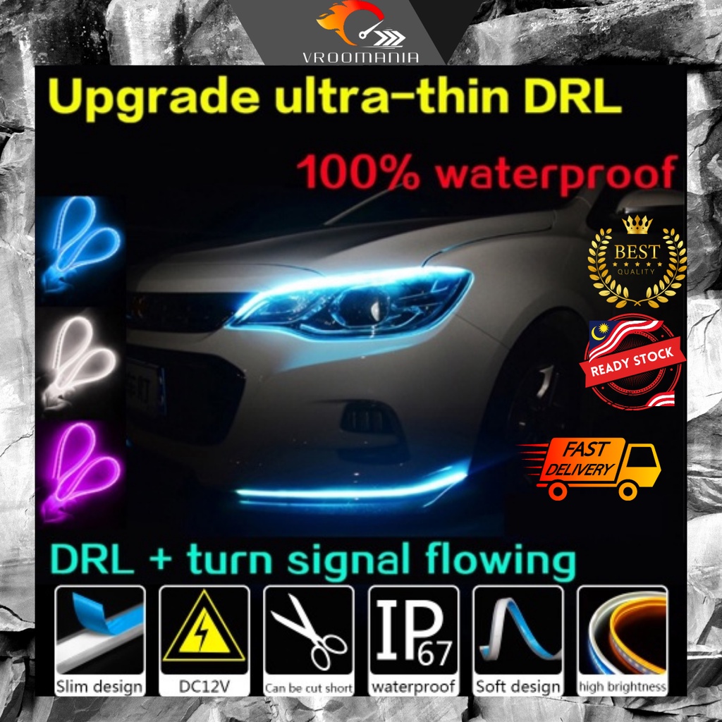 [VROOMANIA]Signal Led DRL Ultra Thin Flow Light Strip Flowing Light