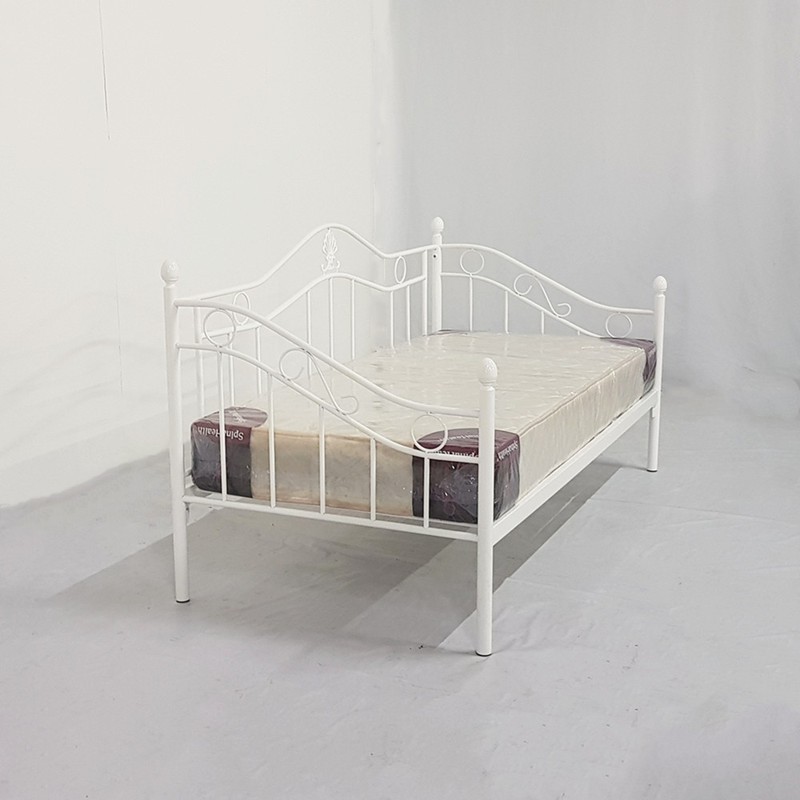 Buy Euro Style White Gloss Single Iron Day Bed Katil Besi Putih Seetracker Malaysia