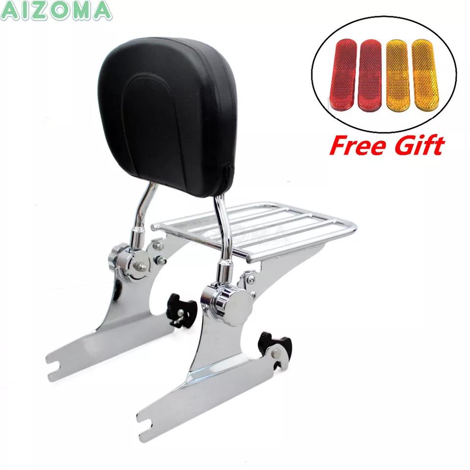 Motorcycles Adjustable Sissy Bar Chrome Detachable Luggage Rack