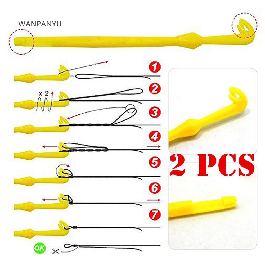 Wp 2pcs Fishing Hook Loop Remover Disgorger Tool Fast Knot Tying