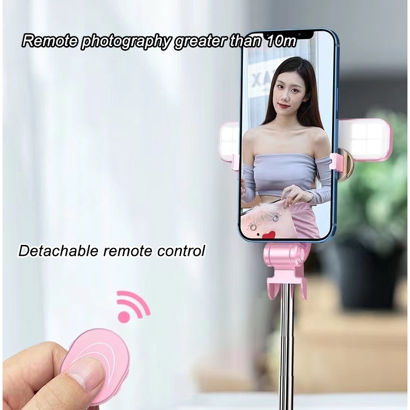 Have Must 1Meter High 360 Degree Rotation Removable Rechargeable Fill Light Bluetooth Selfie Stick Tripod Monopod Tra... - Image 3
