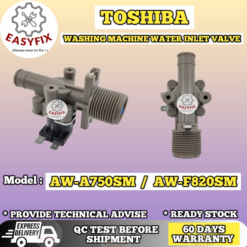 AWA750SM / AWF820SM TOSHIBA WASHING MACHINE WATER INLET VALVE