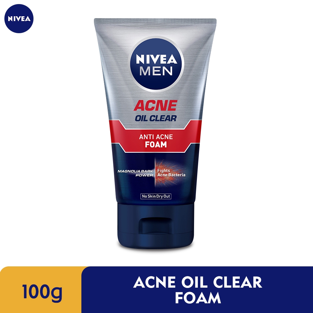 NIVEA Men Cleanser Total Anti Acne Foam (100g) | Shopee Malaysia