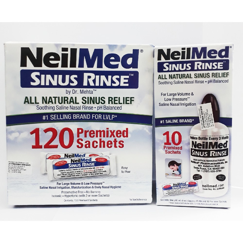 Neilmed Sinus Rinse Starter kit 10 Sachets / Neilmed Sinus Rinse ...