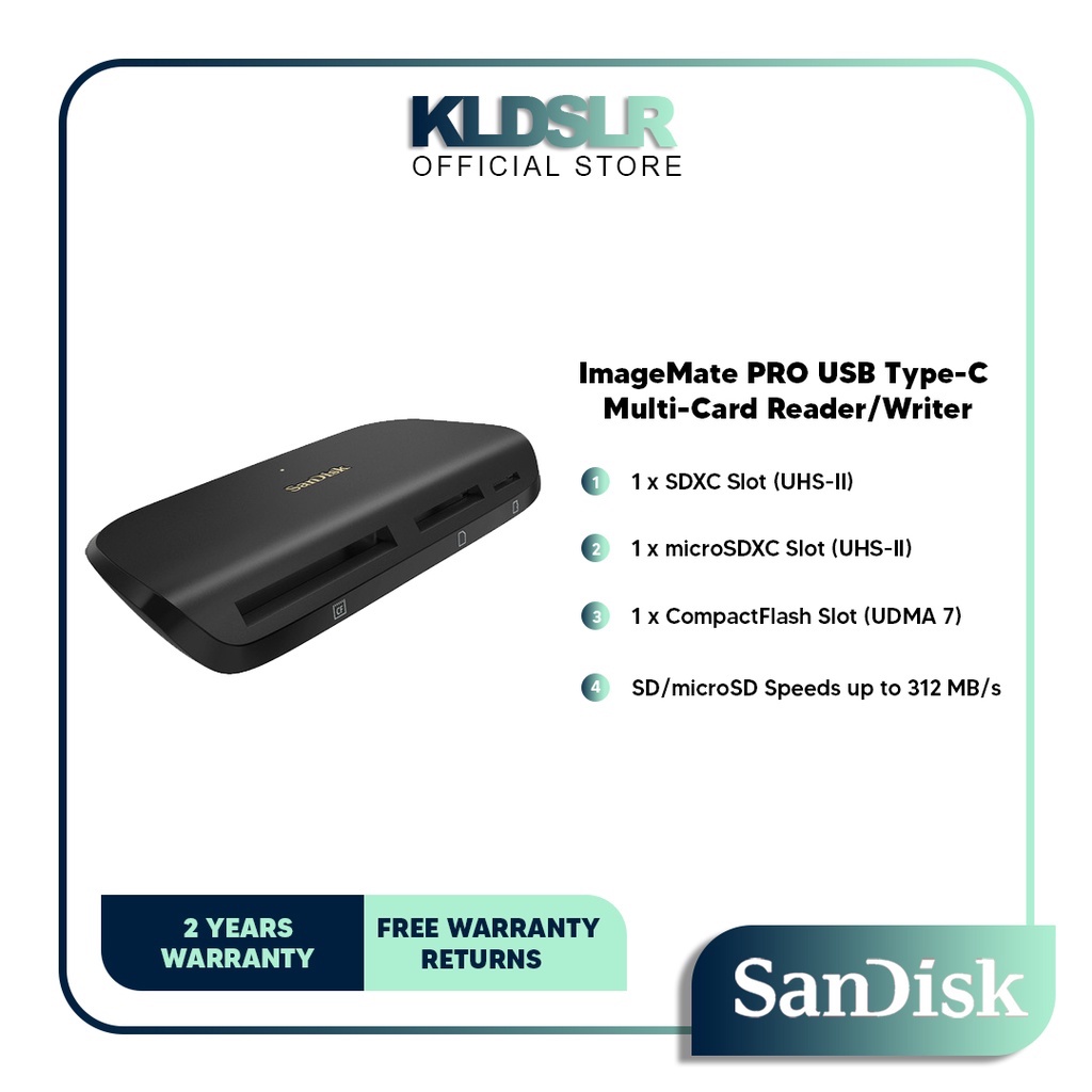 SanDisk ImageMate PRO USBC MultiCard Reader/Writer for SD/Micro SD