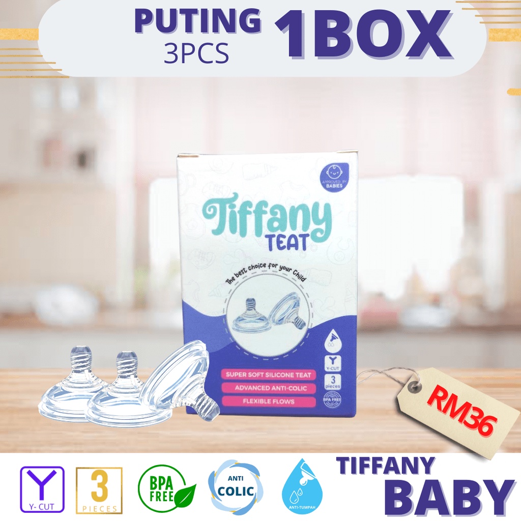 Puting Botol Susu ANTI-TERSEDAK (TIFFANY BABY) | Shopee Malaysia