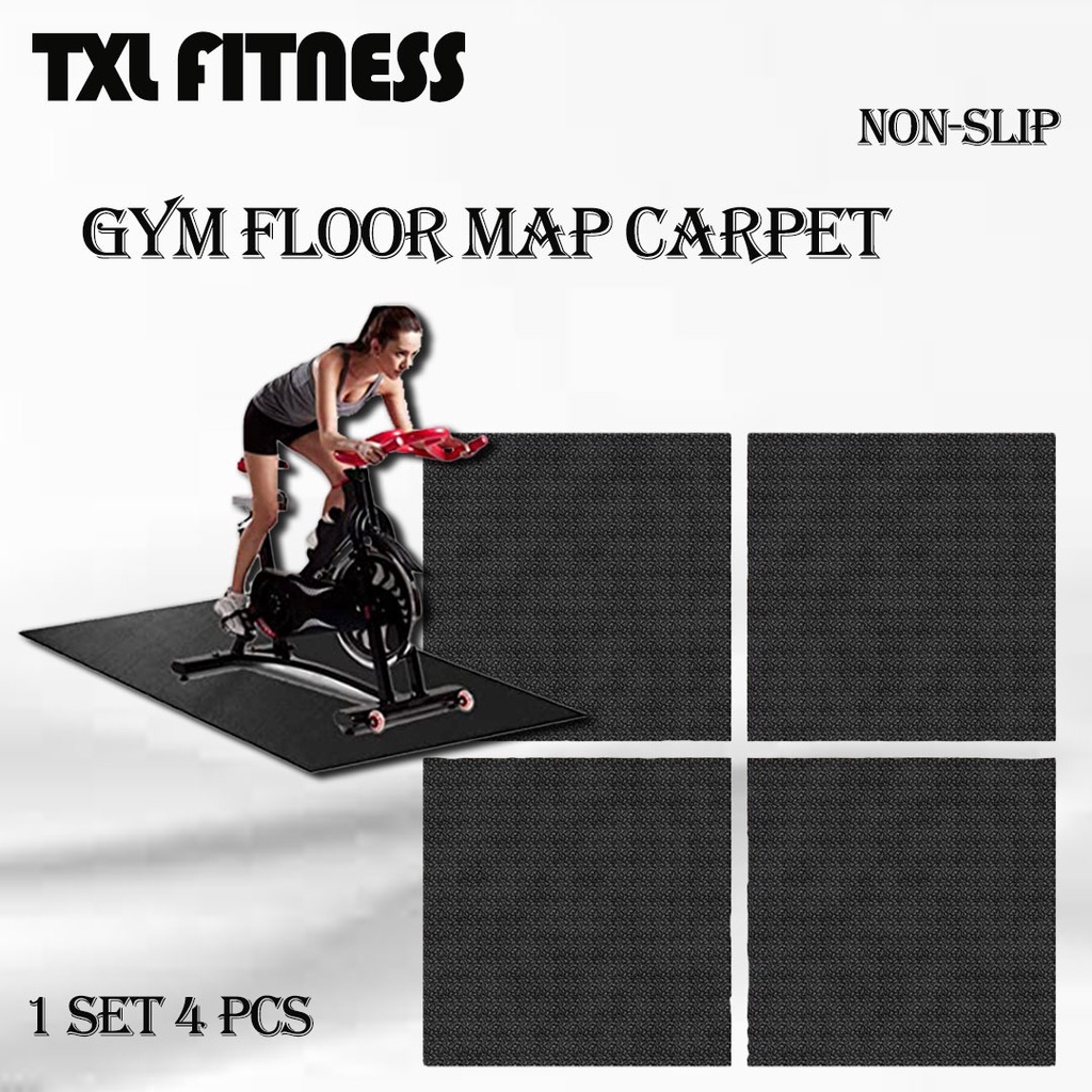 TXL Fitness Gym Floor Mat Carpet (50cm x 50cm x 1.5cm x 4 Pcs) Shopee Malaysia