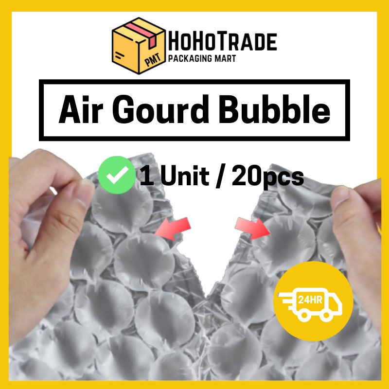 Hohotrade 5 meter (20pcs) Air Bubble Wrap Inflatable Air Gourd Film Air