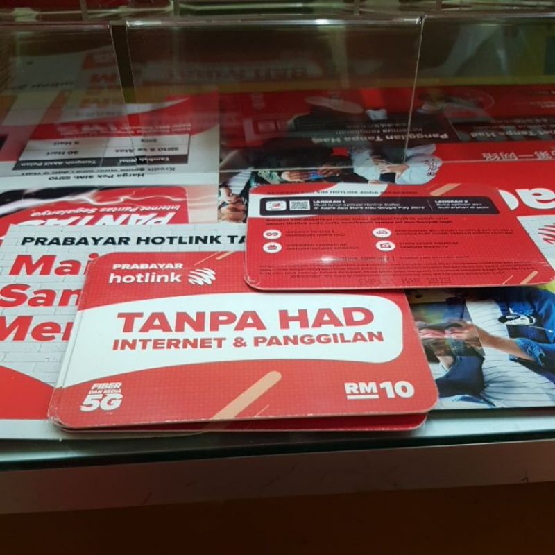 hotlink sim unlimited plan (rm10) Shopee Malaysia