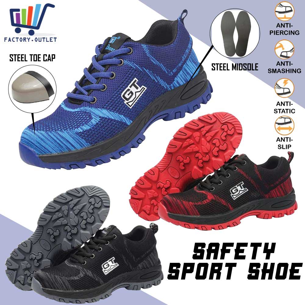 Safety Shoes Steel Toe Work Boots Breathable Hiking Climbing Sport