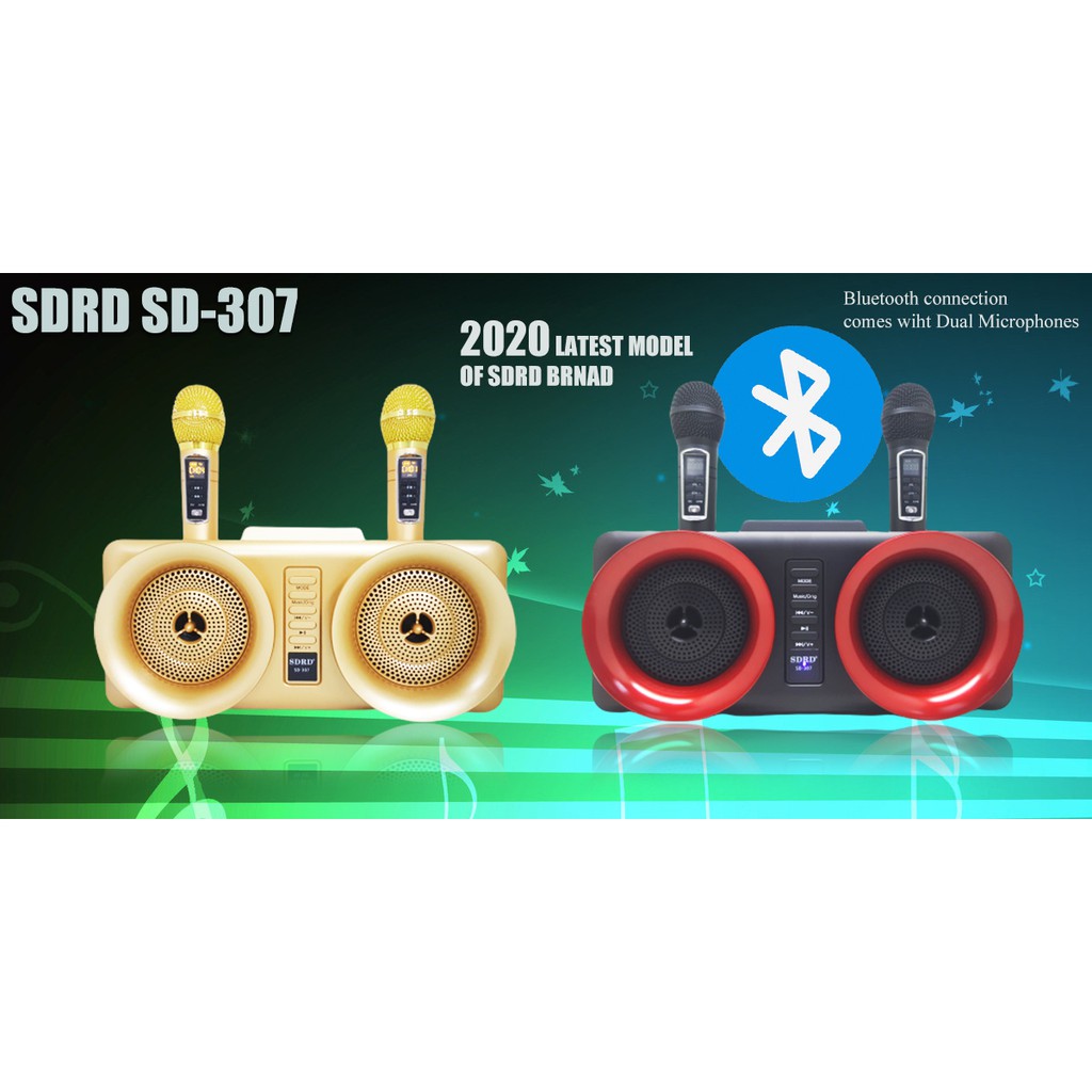 speaker with two microphones