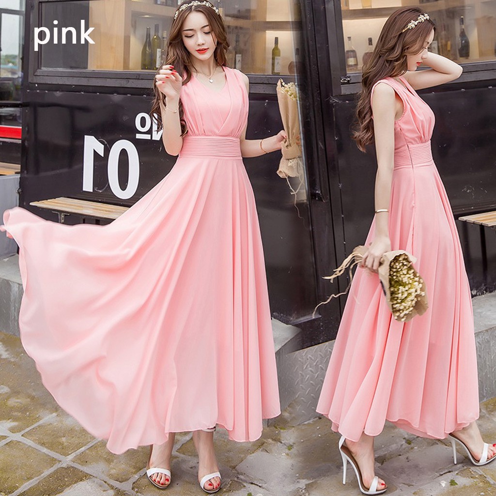 8 Color Wedding Dresses Plus Size Women Maxi Formal Party Dinner
