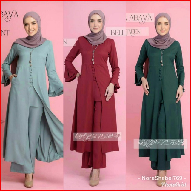 Xs 2xl Bella Abaya Jubah Seluar Umrah Haji Cx
