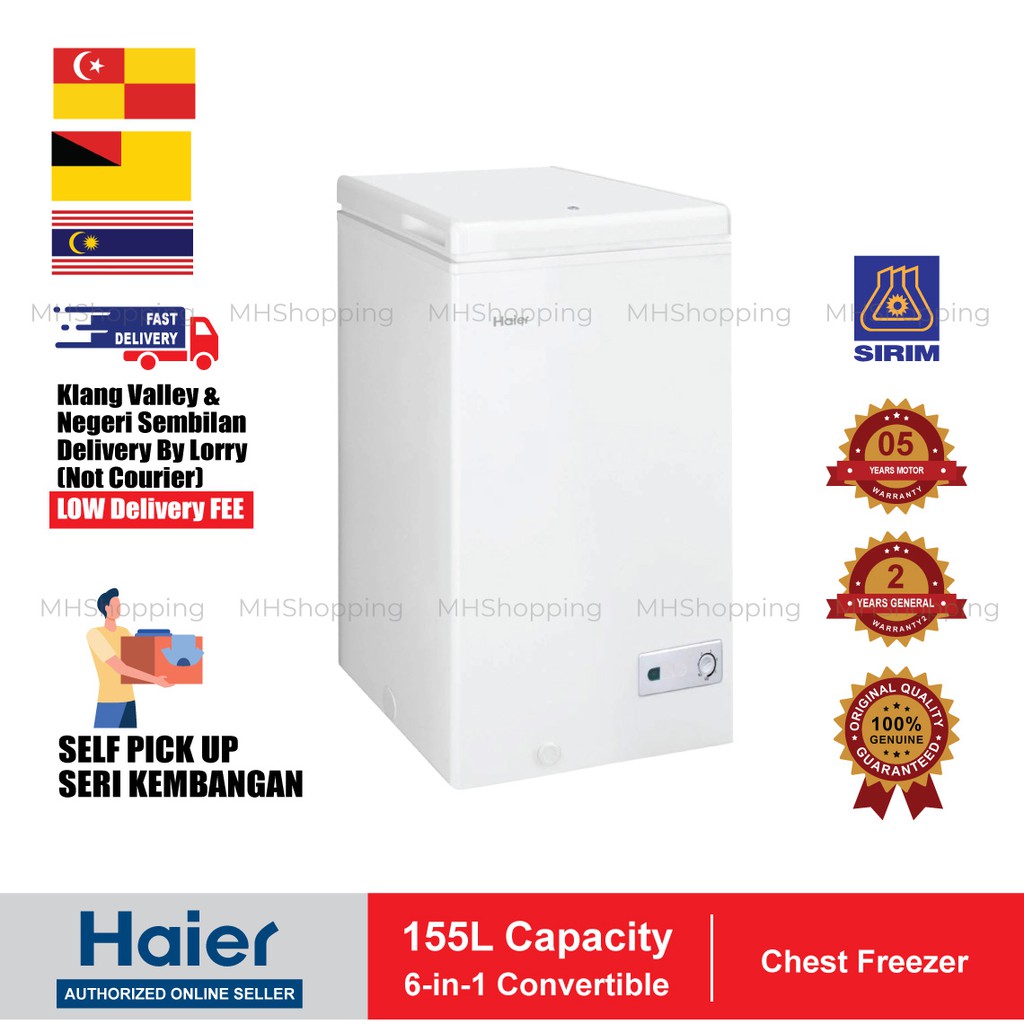 Haier(155L) Chest Freezer 1 door / Peti Sejuk Beku 1 Pintu Convertible