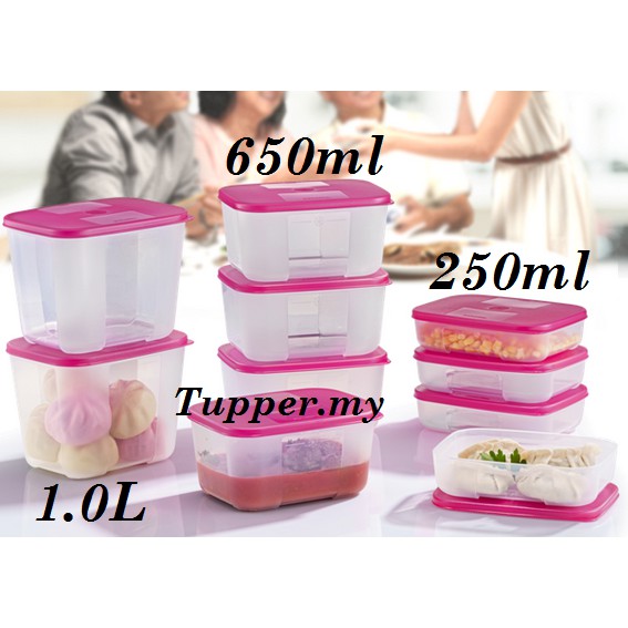 Buy 1pc 2pcs 4pcs Tupperware Freezermate Freezer Mate Fm Pink 250ml 650ml 1 0l Seetracker Malaysia