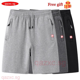 ‼ ️Spot‼ ️Men's cotton knitted zipper shorts trousers printed athleisure shorts seluar pendek lelaki