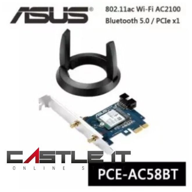 Asus PCEAC58BT AC2100 PCIE WiFi Adapter Bluetooth 5.0 DualBand DB