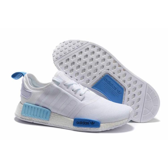 nmd white and blue