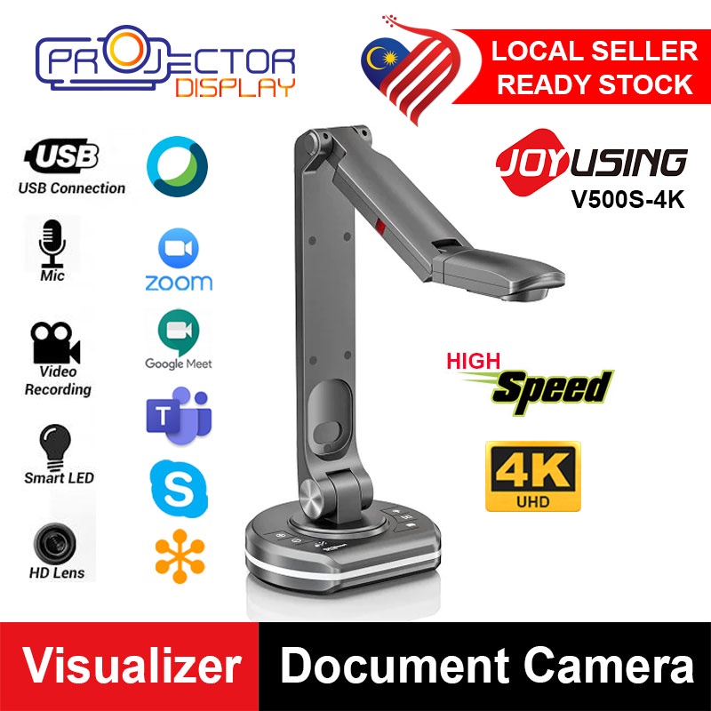 thumbnail image 2 of Generic 2-Pack JoyUsing V500S 8.0 MP Document Camera - 100x Digital Zoom Function Built In Microphone Autofocus Lens Flexible Arms And Get 1 Free N300 Streaming 3 0 Mp Web Camera 2 of 13