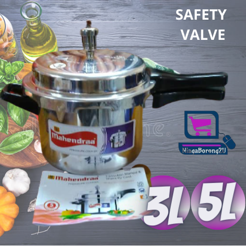 Pressure Cooker MAHENDRAA 3L 5L G.R System Safety Valve Anti Rust Cooker