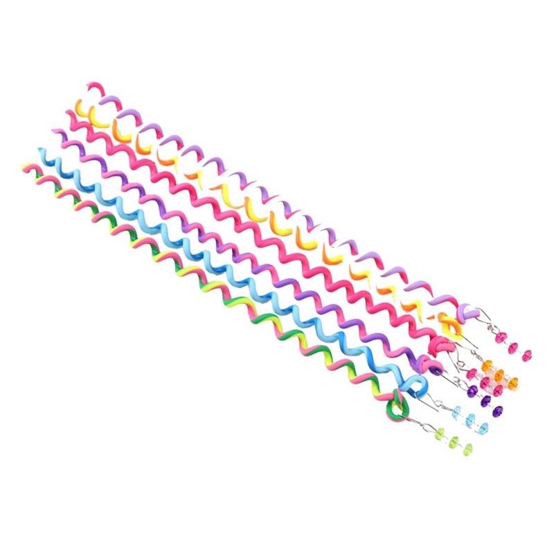 6Pcs New Cute Girls Headbands Colorful Crystal Long Elastic Hair Bands Hairwear