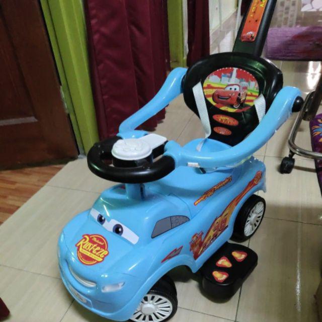 lightning mcqueen ride on car with safety belt music