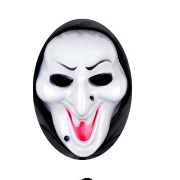 Topeng muka Hantu Ghost face mask play game party Hood Horror Fancy ...