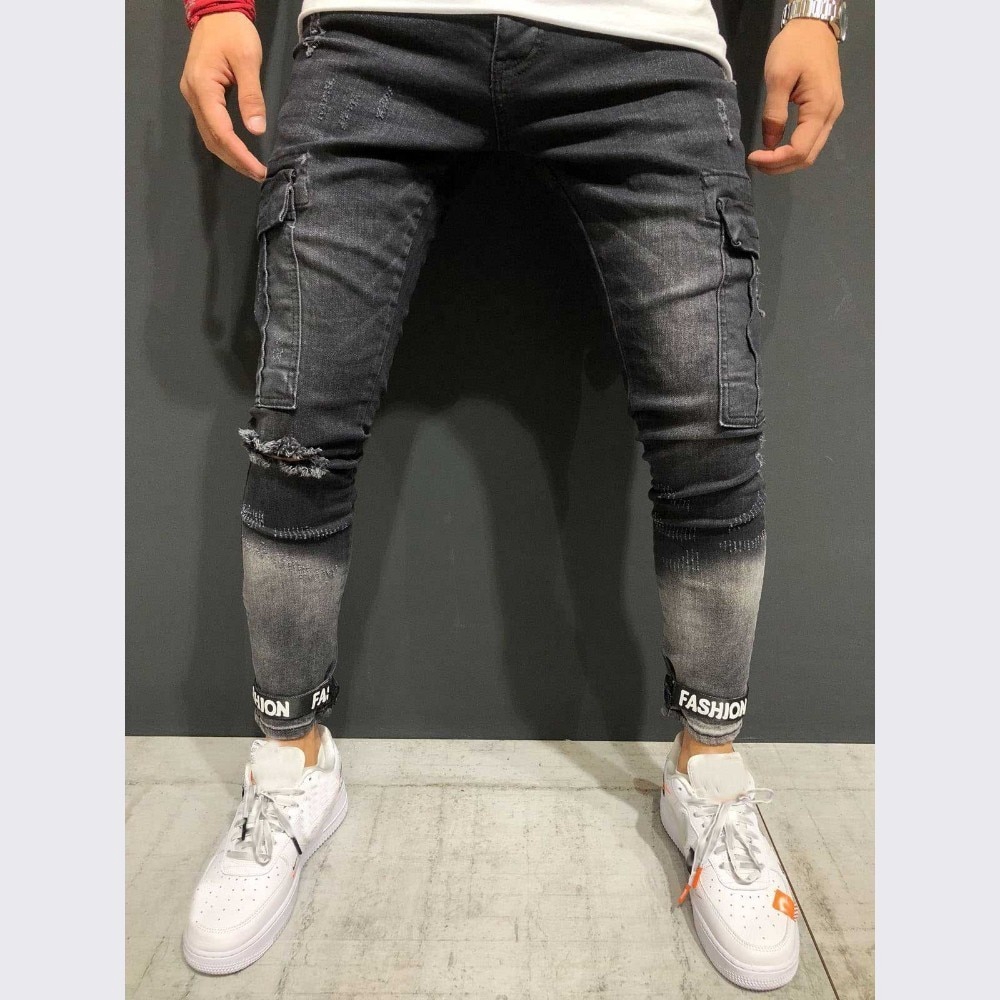 side strap jeans mens