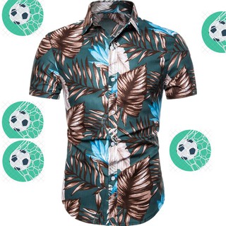 kemeja lelaki baju batik flora pantai pokok daun men shirt ...