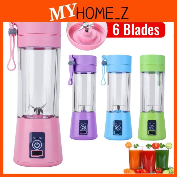 MYHZ_USB Portable Electric Fruit Juicer Cup Bottle Mixer Rechargeable Juice Blender